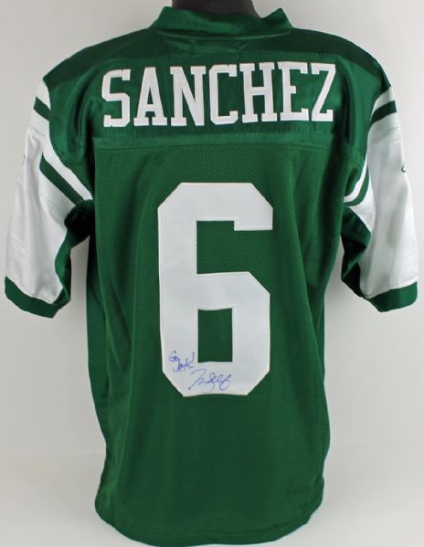 Mark Sanchez Signed NY Jets Pro Model Jersey with "Go Jets!" Inscription