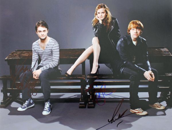 Harry Potter Signed 11" x 14" Color Photo w/Radcliffe, Grint & Watson