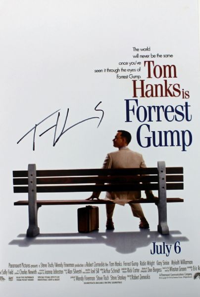 Tom Hanks Signed "Forrest Gump" 12" x 18" Photo Poster