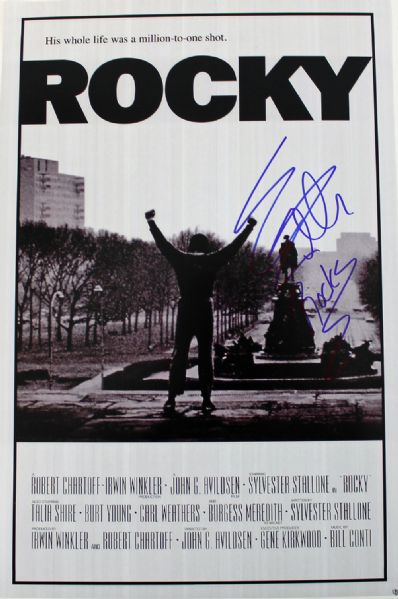 Sylvester Stallone Signed "Rocky" 12" x 18" Photo Poster