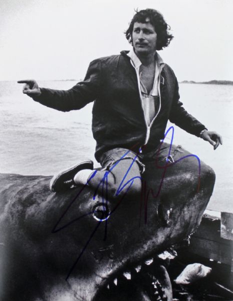 Steven Spielberg Signed 8" x 10" B&W Photo with "Jaws"!