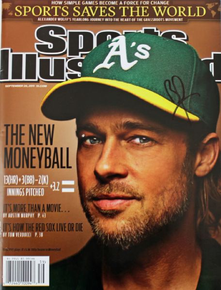 Brad Pitt Signed September 2011 Sports Illustrated Magazine