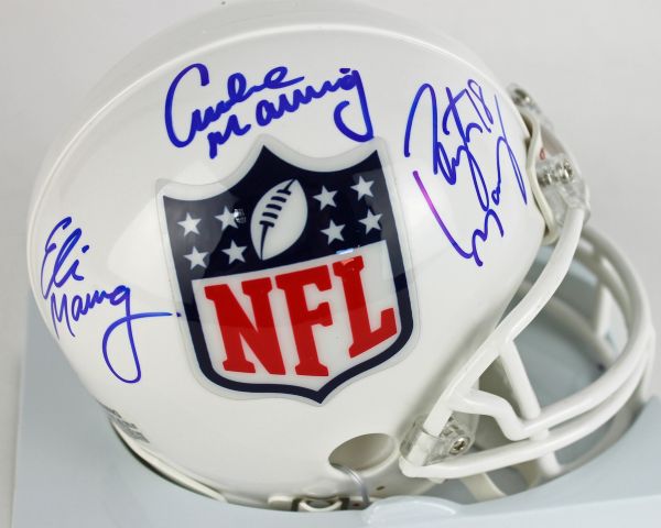 The Mannings: Archie, Peyton & Eli Signed NFL Mini Helmet