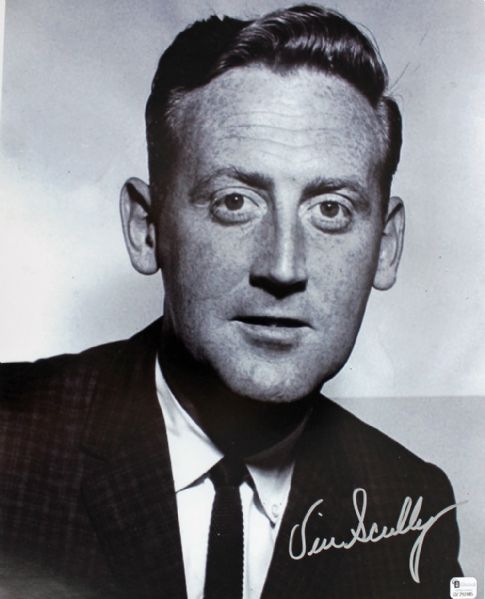 Vin Scully Signed 11" x 14" B&W Photo