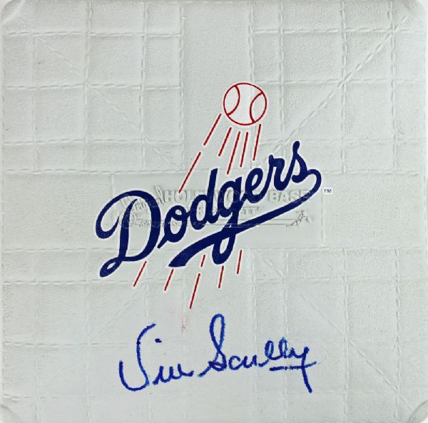 Vin Scully Signed Dodgers Mini Base Bag