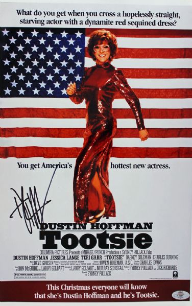 Dustin Hoffman Signed 11" x 17" Photo Poster for "Tootsie"