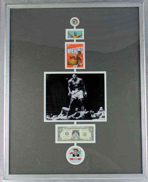Muhammad Ali Signed 8" x 10 B&W Photo in Custom Framed Display (JSA)