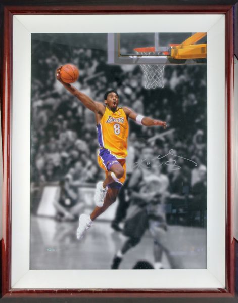 Kobe Bryant Impressive Signed & Framed Ltd Ed. Canvas Print - Numbered 8/108! (UDA)