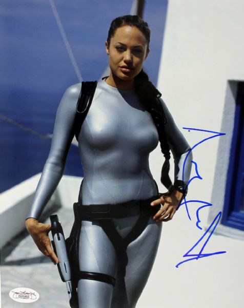Angelina Jolie Signed 8" x 10" Photo from "Tomb Raider" (JSA)