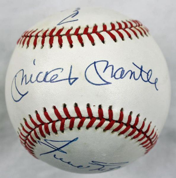 Mickey Mantle, Willie Mays & Duke Snider Signed Ltd Ed OAL Baseball (#46/100) (PSA/DNA)