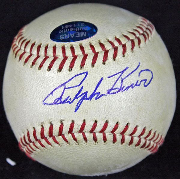 1953-54 Ralph Kiner Home Run Baseball From Former Cubs Bat Boy (MEARS COA)