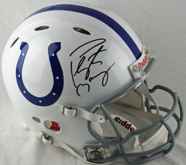Peyton Manning Signed Colts Proline Revolution Model Full Sized Helmet (Mtd Memories & Manning Holo)