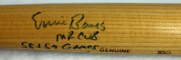Ernie Banks One-of-a-Kind Signed H&B Pro Model Bat with 6 Handwritten Inscriptions! (JSA)