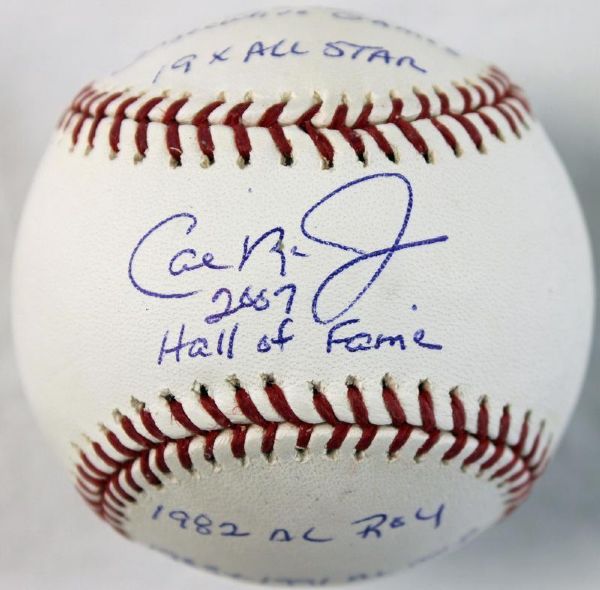 Cal Ripken Jr. Signed OML Baseball with 5 Handwritten Inscriptions! (JSA)