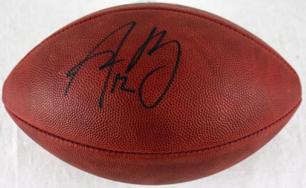 Aaron Rodgers Signed NFL Leather Game Model Football (JSA)