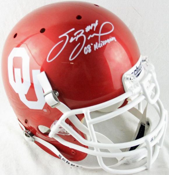 Sam Bradford Signed Oklahoma Sooners Game Model Helmet w/"08 Heisman" Insc. (PSA/DNA)