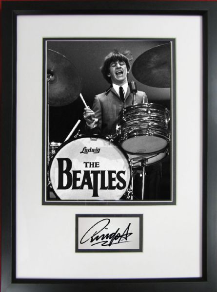 The Beatles: Ringo Starr Felt Tip Signature in Custom Framed Display (PSA/DNA + Epperson/REAL LOA)