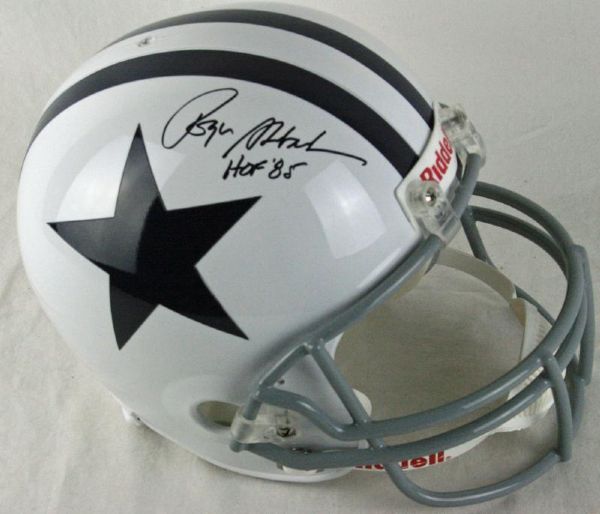 Roger Staubach Signed Cowboys Full Sized Helmet w/"HOF 85" Insc. (JSA)
