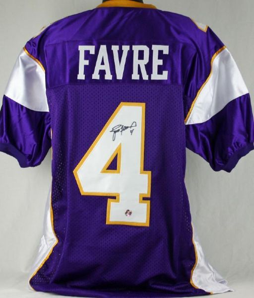 Brett Favre Signed Vikings Pro Style Jersey (Favre Hologram)