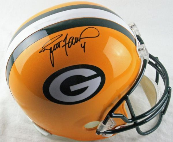 Brett Favre Signed Packers Full Sized Helmet (Favre Holo)