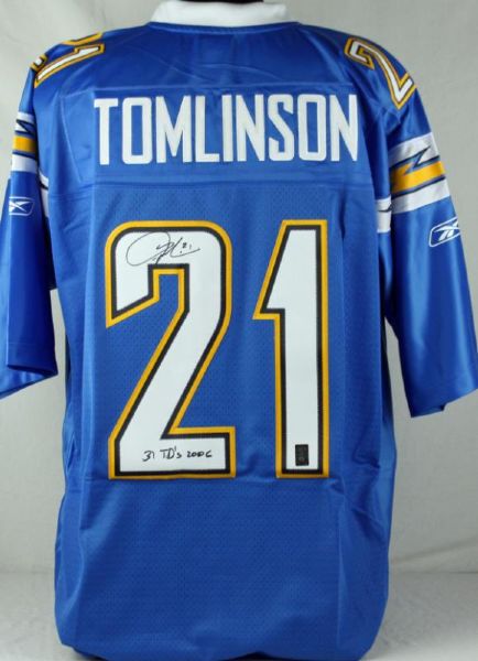 LaDainian Tomlinson Signed Chargers Jersey w/"31 TDs 2006" Insc. (LT Holo)