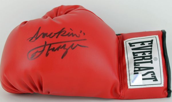 Joe Frazier Signed Everlast Pro Model Glove with "Smokin" Insc. & Signing Photo