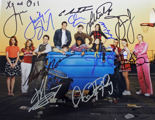"Glee" Cast Signed 11" x 14" Color Photo with 12 Signatures
