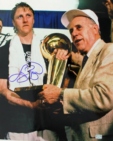 Larry Bird Signed 16" x 20" Color Photo