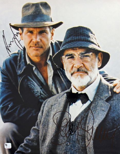 Sean Connery & Harrison Ford Signed 11" x 14" Color Photo from "Indiana Jones"