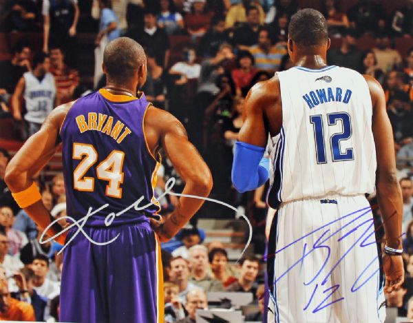 Kobe Bryant & Dwight Howard Dual Signed 11" x 14" Color Photo