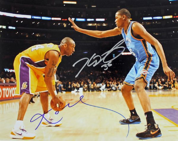Kobe Bryant & Kevin Durant Signed 11" x 14" Color Photo