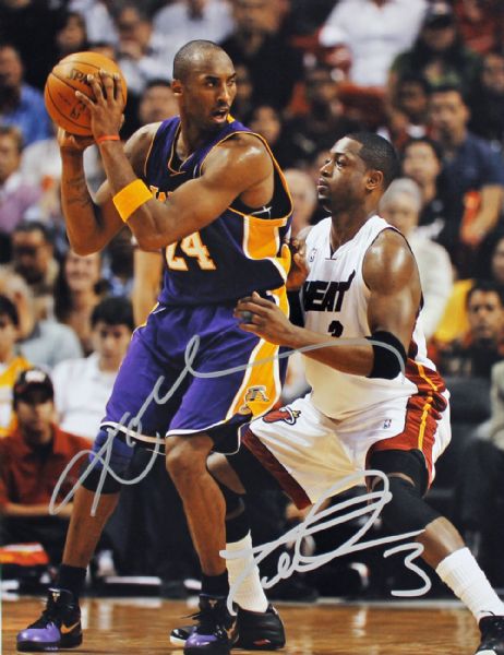 Kobe Bryant & Dwyane Wade Signed 11" x 14" Color Photo