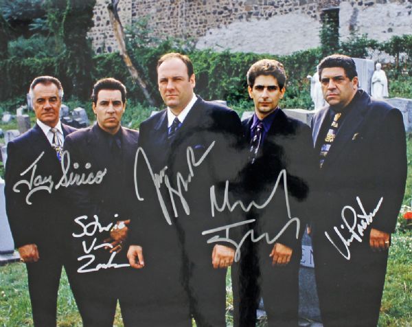 The Sopranos: Cast Signed 11" x 14" Color Photo (5 Signatures)