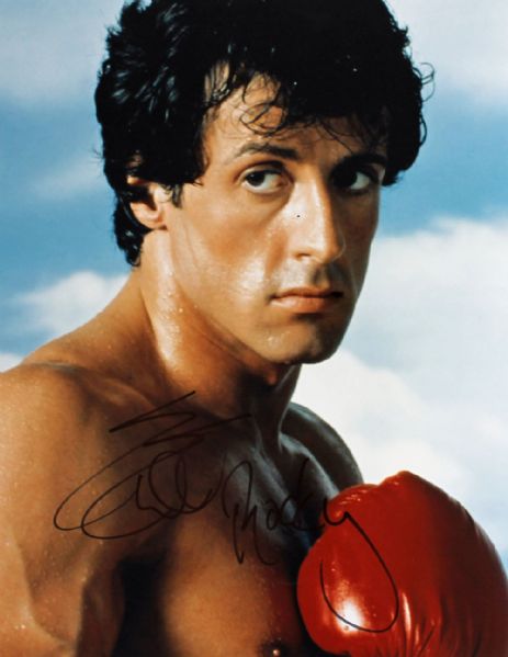 Sylvester Stallone Signed 11" x 14" Color Photo with Rare "Rocky" Inscription