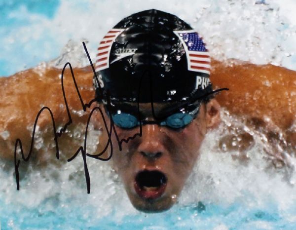 Michael Phelps Signed 8" x 10" Color Photo