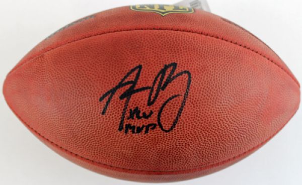 Aaron Rodgers Signed NFL Leather Game Model Football w/"XLV MVP" Inscription