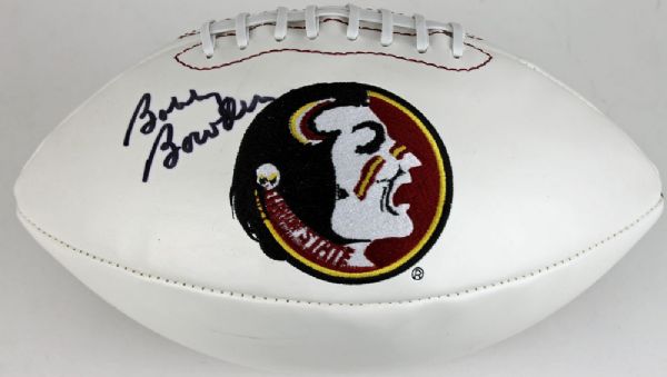 Bobby Bowden Signed Florida State Seminoles White Panel Logo Model Football