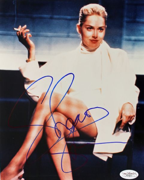 Sharon Stone Signed 8" x 10" Color Photo from "Basic Instinct" (JSA)