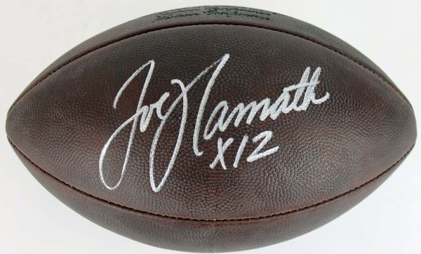 Joe Namath Signed NFL Vintage Style "Duke" Leather Game Model Football (JSA)