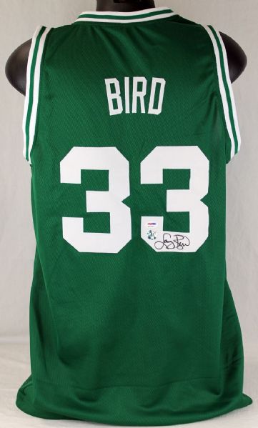 Larry Bird Signed Boston Celtics Pro Style Jersey (Bird Hologram + PSA/DNA)