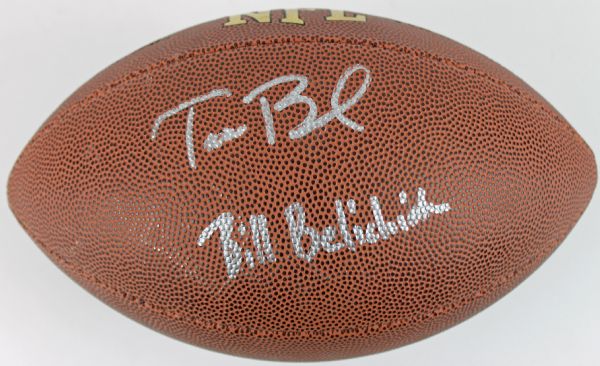 Tom Brady & Bill Belichick Signed NFL Composite Model Football 