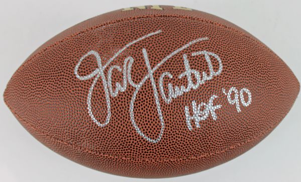 Jack Lambert Signed NFL Composite Model Football with "HOF 90" Inscription