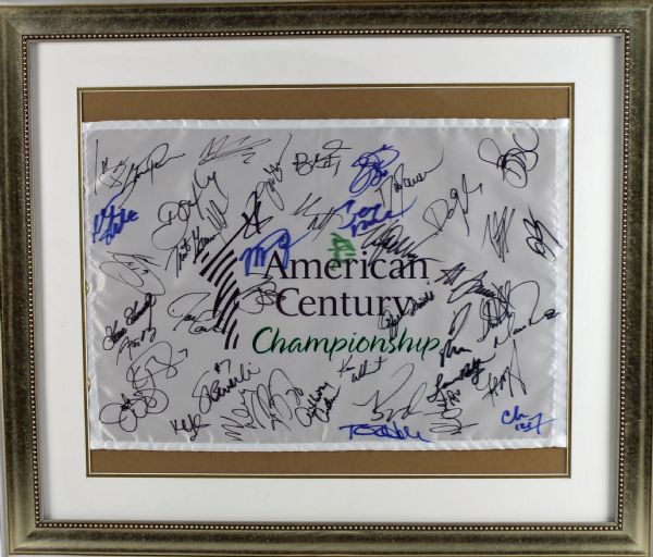 Sports Stars: American Century Championship Multi Signed Golf Flag w/Jordan, Emmitt, Barkley, Rodgers, etc.
