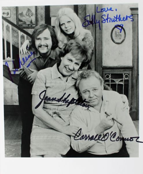 "All in the Family" Cast Signed 8" x 10" B&W Photo (4 Sigs)
