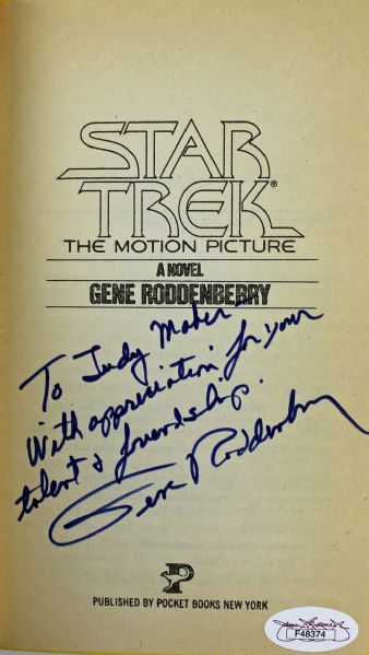 Star Trek: Gene Roddenberry Rare Signed Star Trek Softcover Book (JSA)