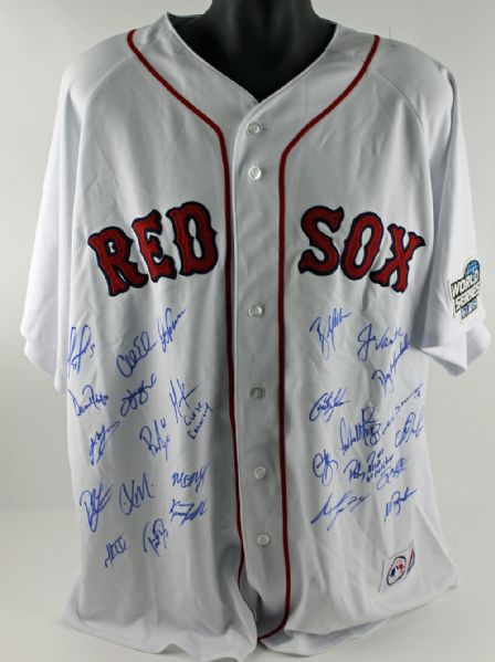 2004 Boston Red Sox (World Champs) Team Signed World Series Jersey (26 Signatures)