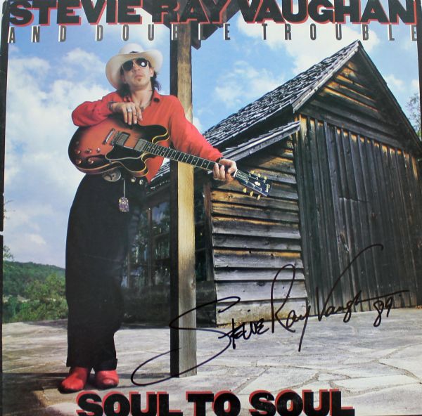 Stevie Ray Vaughn Signed Record Album: "Soul to Soul"