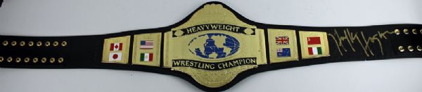 Hulk Hogan Signed WWF World Heavyweight Championship Full Sized Genuine Replica Belt (PSA/DNA)