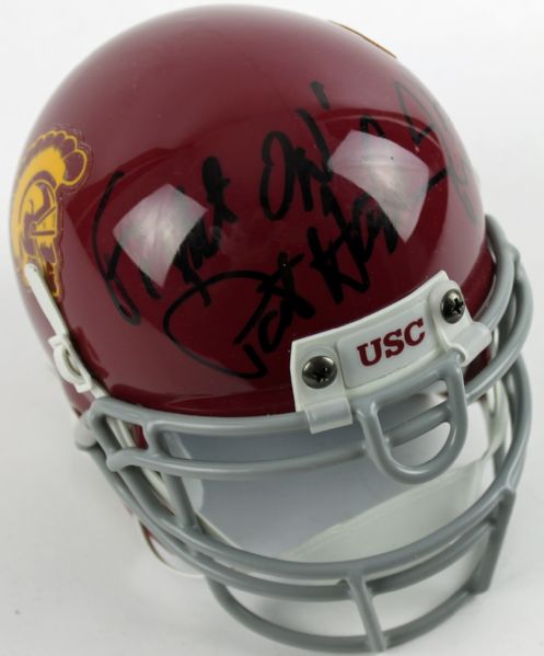Pat Haden & JK McKay Signed USC Trojans Mini Helmet