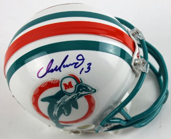 Dan Marino Signed Dolphins Mini Helmet (Triumph Sports Hologram)